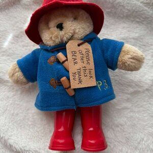 Classic Paddington Bear Plush - Rainbow Designs London - With Red Boots & Tag